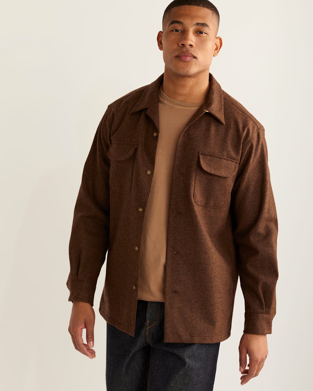 ALTERNATE VIEW OF MEN'S BOARD SHIRT IN RUST image number 4