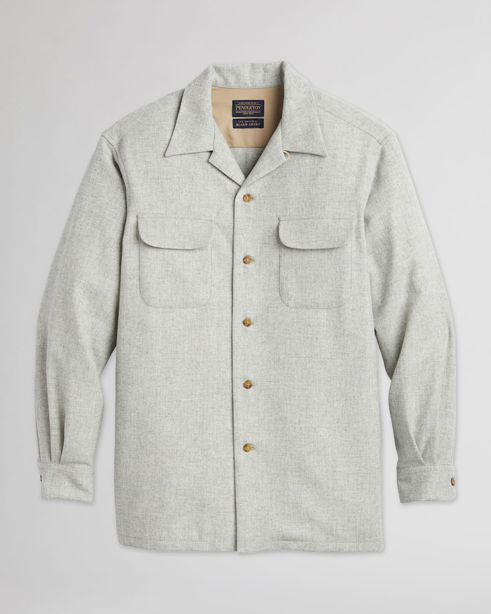 MEN'S SOLID BOARD SHIRT IN DARK NATURAL image number 1