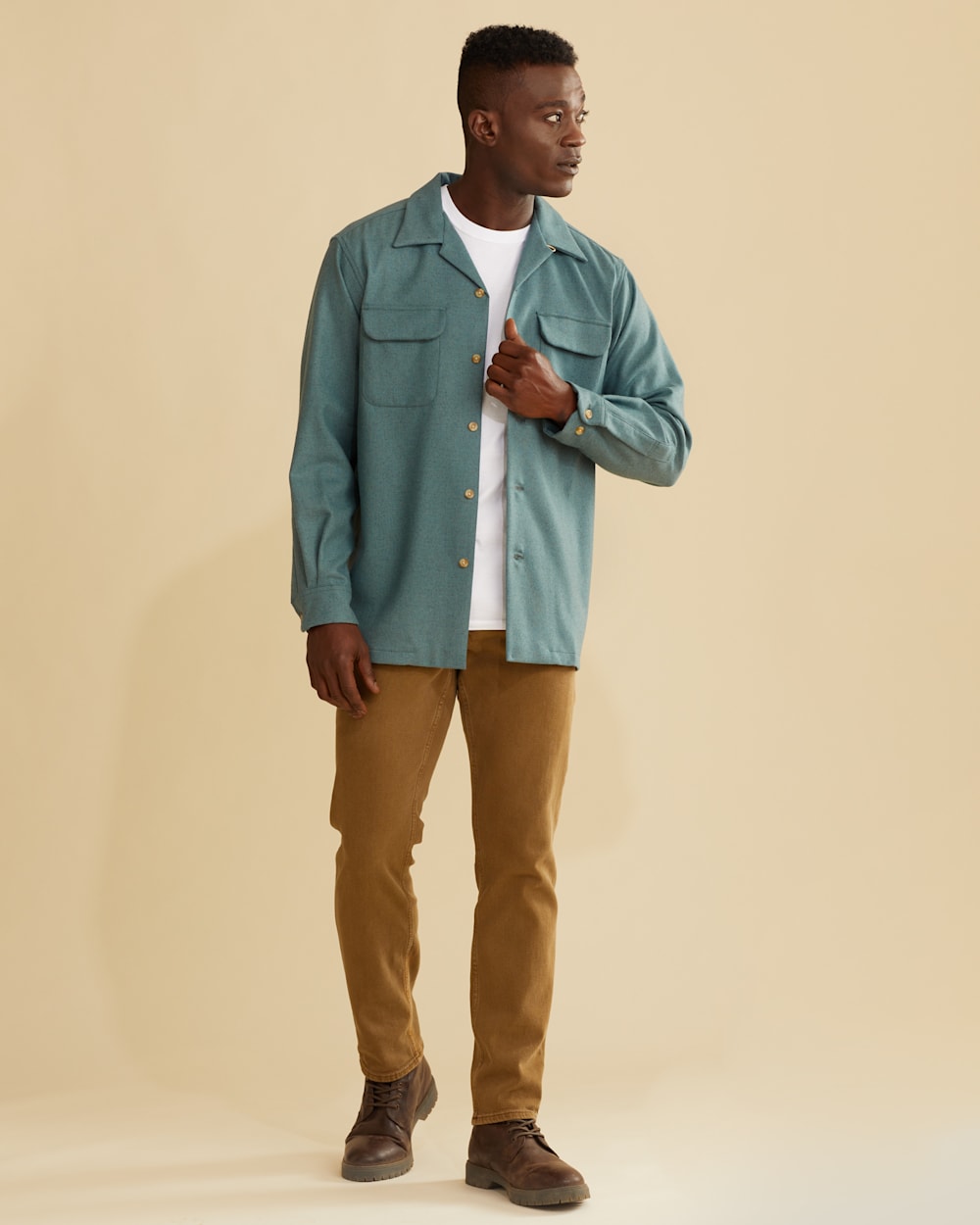 MEN'S BOARD SHIRT IN DUSTY BLUE image number 1