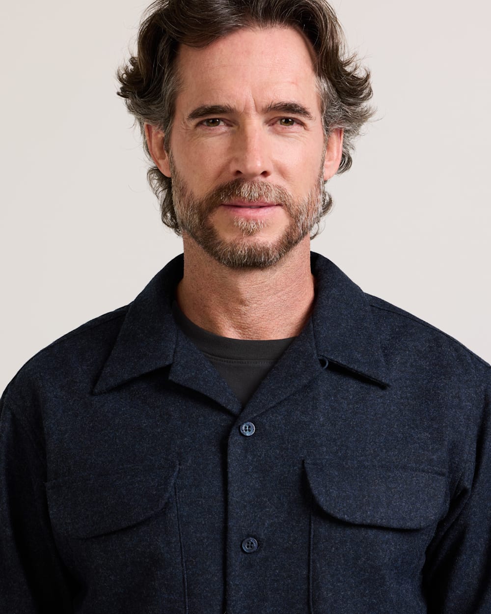 ALTERNATE VIEW OF MEN'S BOARD SHIRT IN NAVY/BLACK MIX image number 3