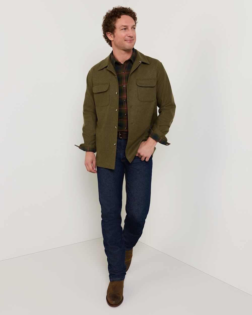 MEN'S BOARD SHIRT IN GREEN MIX image number 1