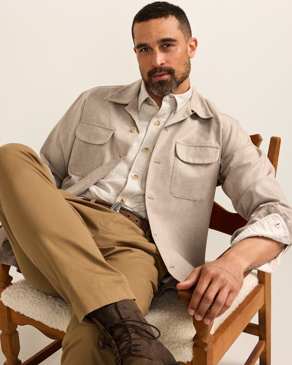 MEN'S BOARD SHIRT IN NATURAL MIX image number 1
