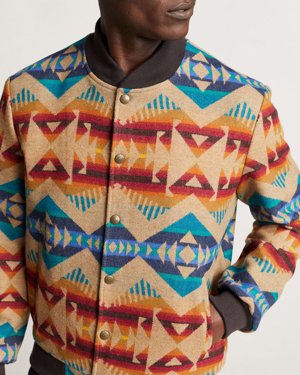 Pendleton papago park wool bomber top