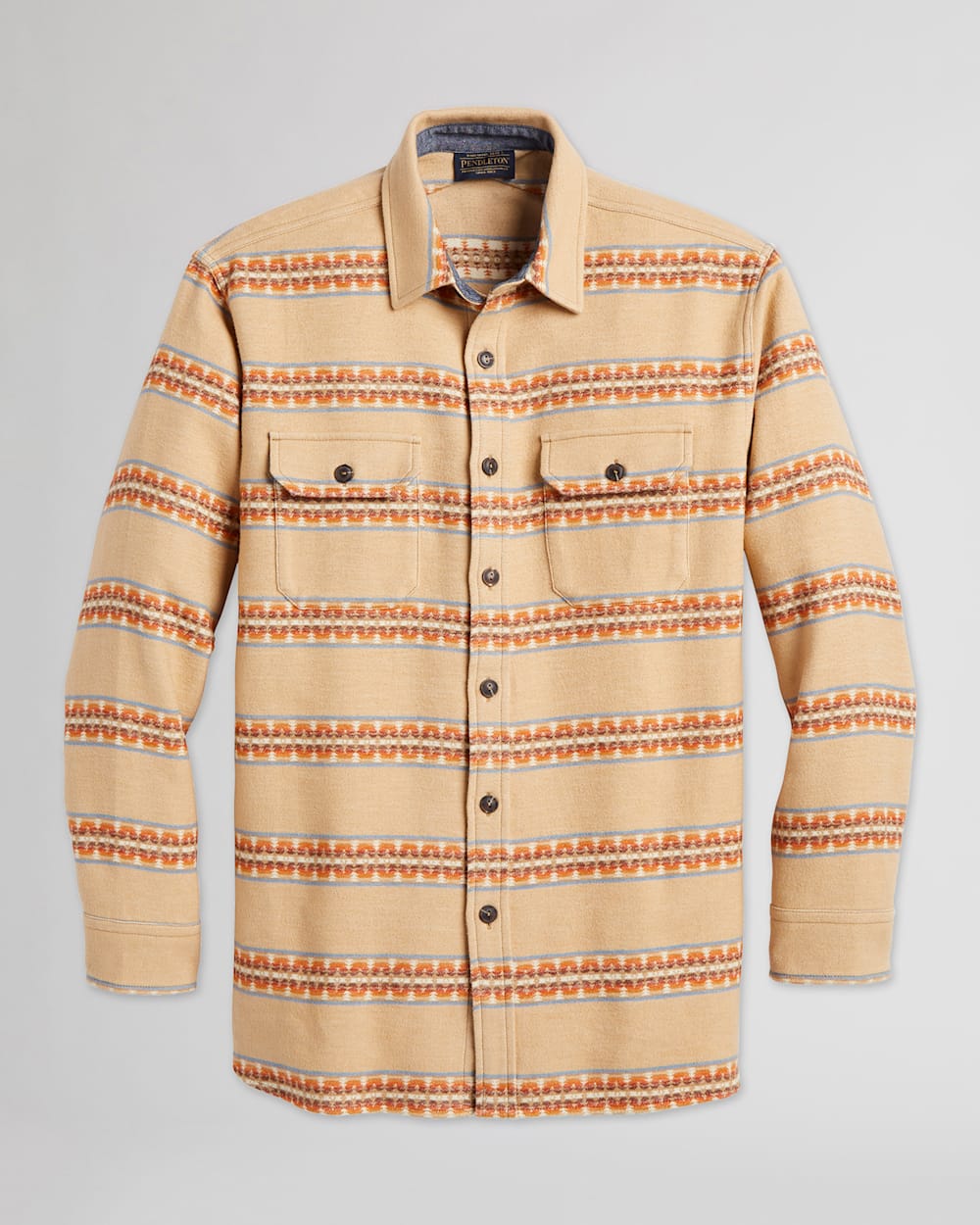 MEN'S DOUBLESOFT DRIFTWOOD SHIRT IN TAN PINTO MOUNTAINS image number 1