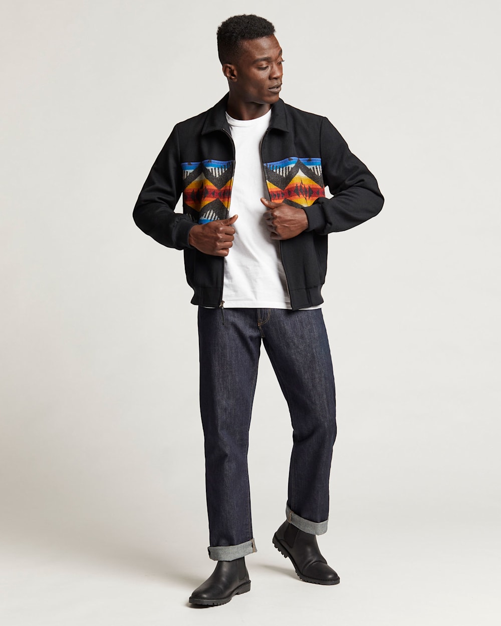 MEN'S LOS LUNAS PIECED WOOL COAT