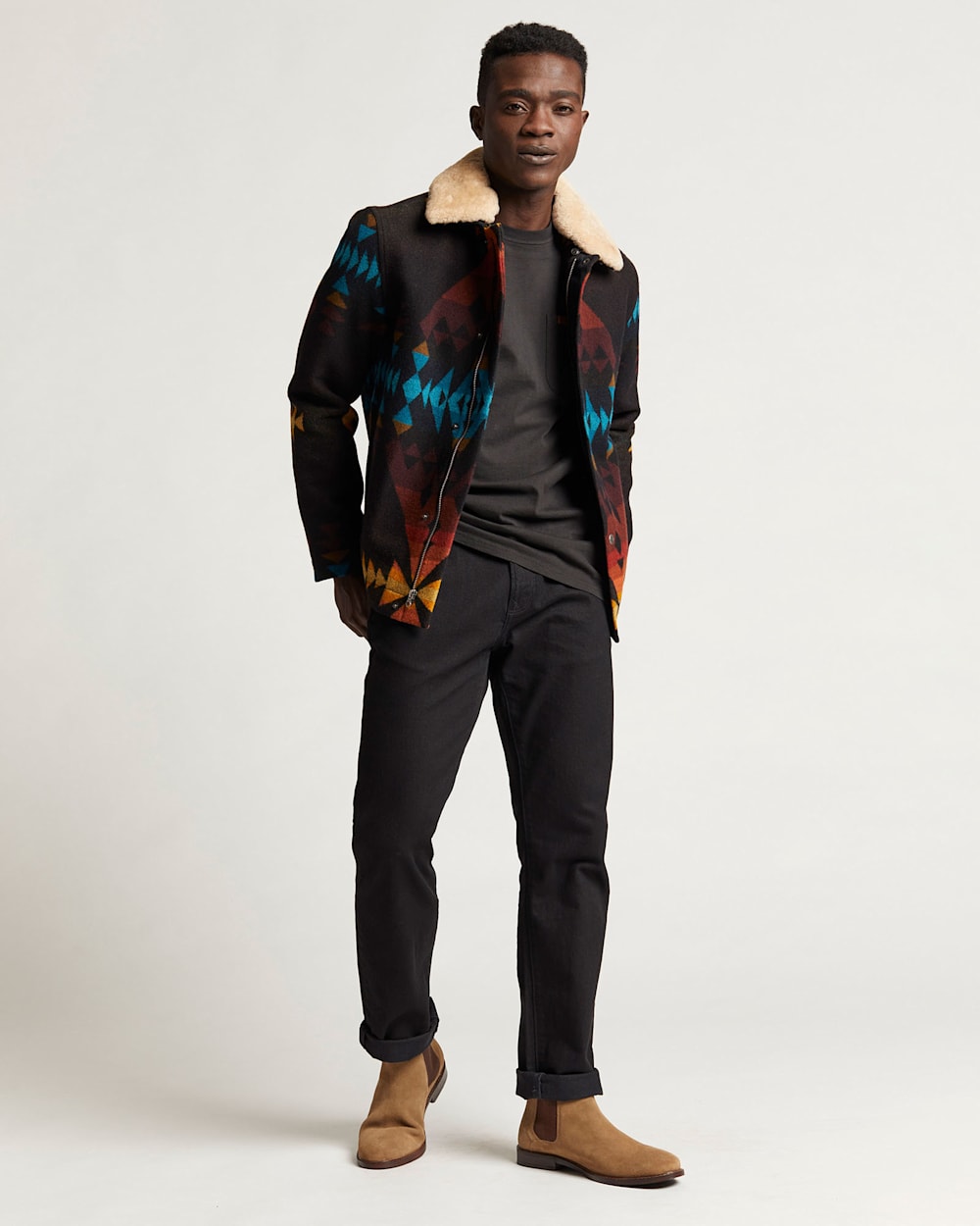 ジャケット・アウター MEN'S WOOL PILE ROUND COLLAR JACKET 44 DANTON（ダントン）の「MEN'S WOOL PILE ROUND COLLAR JACKET
