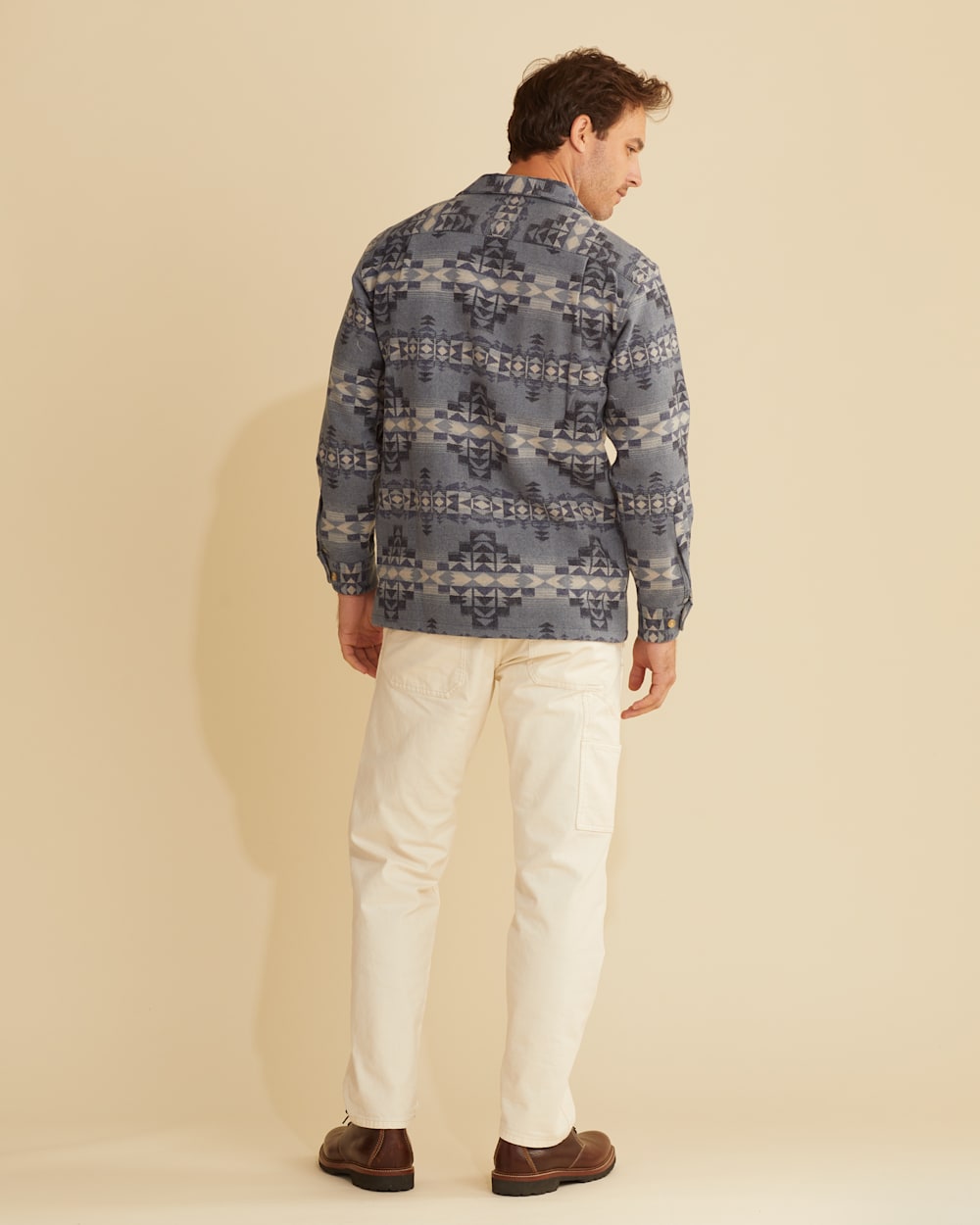 ALTERNATE VIEW OF MEN'S JACQUARD BOARD SHIRT IN BLUE DESERT DAWN image number 3