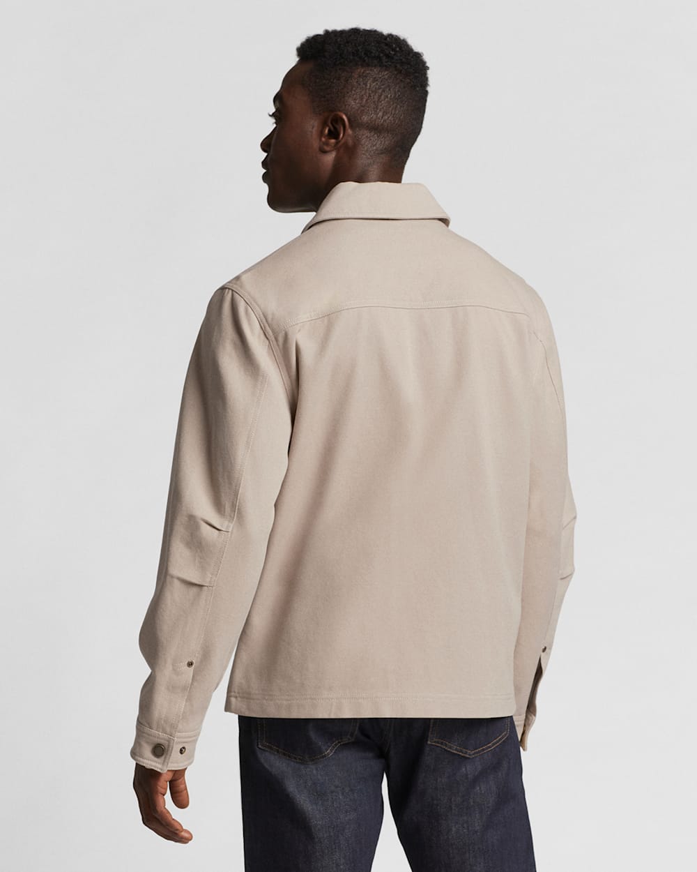 ALTERNATE VIEW OF MEN'S ADAMS CANVAS MECHANIC'S JACKET IN TAUPE image number 2