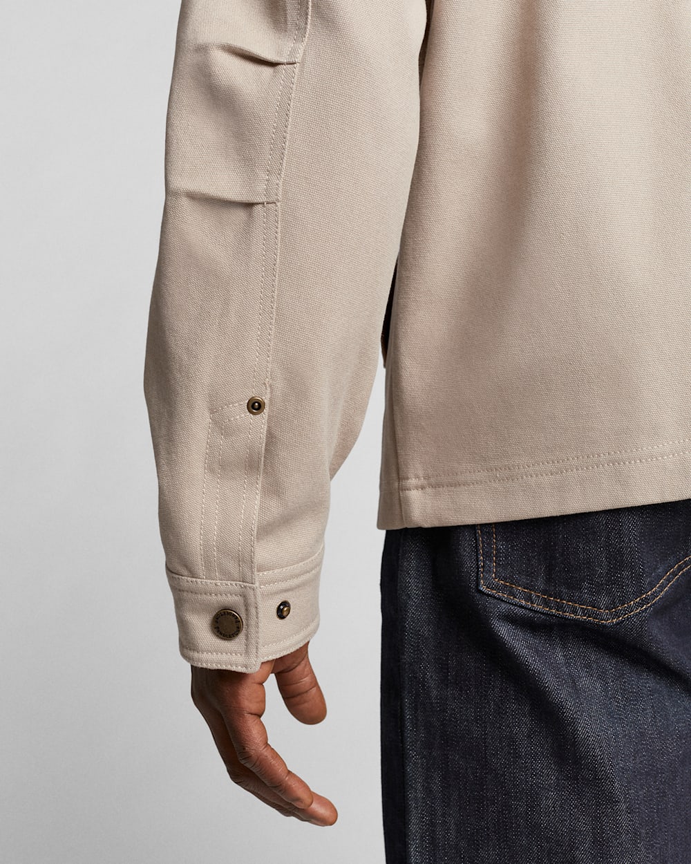 ALTERNATE VIEW OF MEN'S ADAMS CANVAS MECHANIC'S JACKET IN TAUPE image number 6