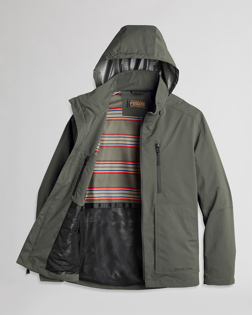 ALTERNATE VIEW OF MEN'S OUTDOORSMAN WINDBREAKER IN MOSS image number 2