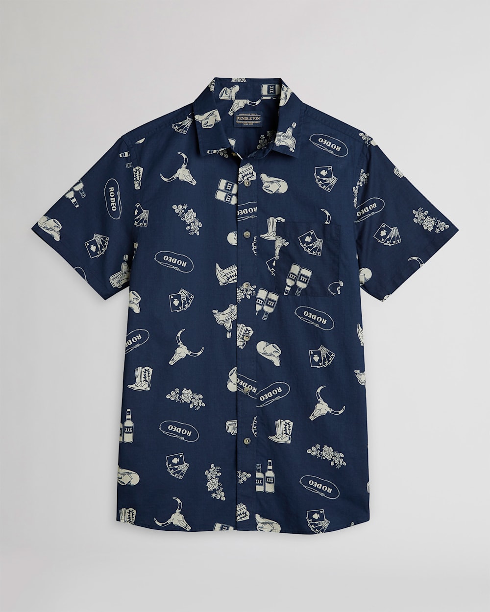 MEN'S SHORT-SLEEVE SHORELINE SHIRT IN NAVY RODEO image number 1