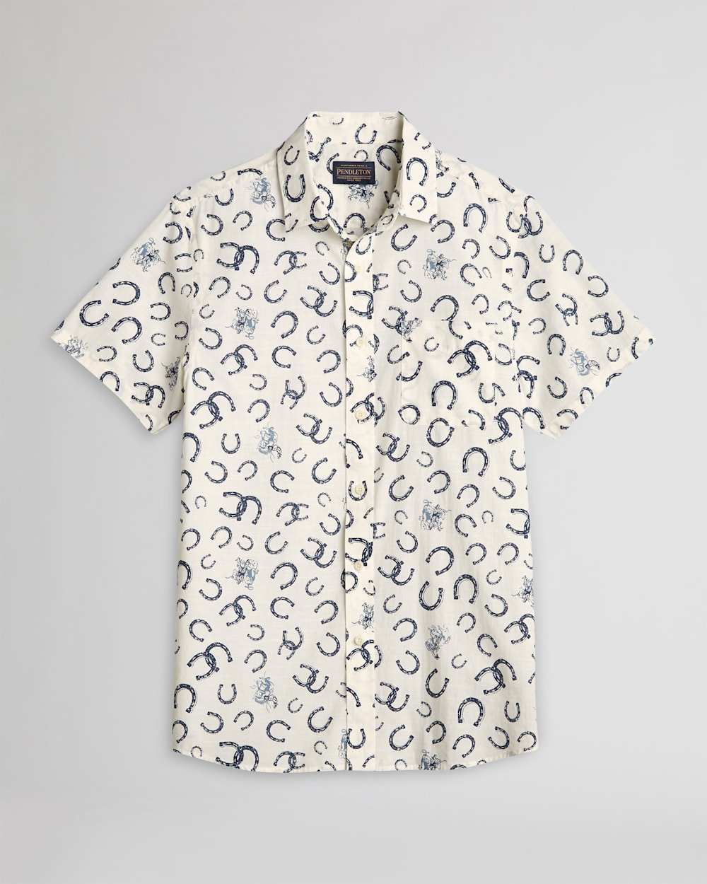 MEN'S SHORT-SLEEVE SHORELINE SHIRT IN WARM WHITE HORSESHOE image number 1