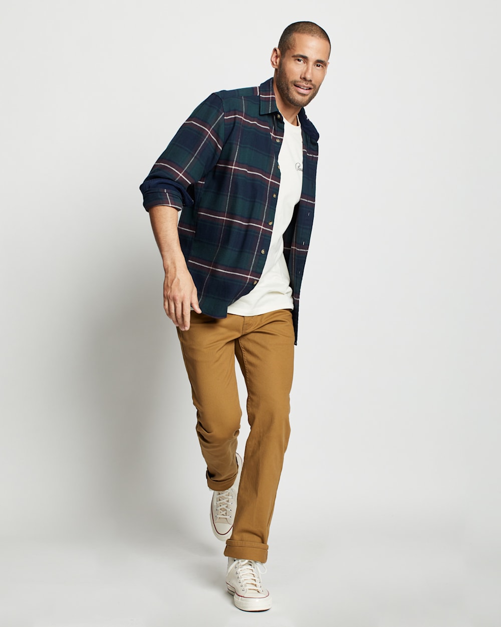 Look Stylish in Men's Fremont Double-Brushed Flannel Shirt