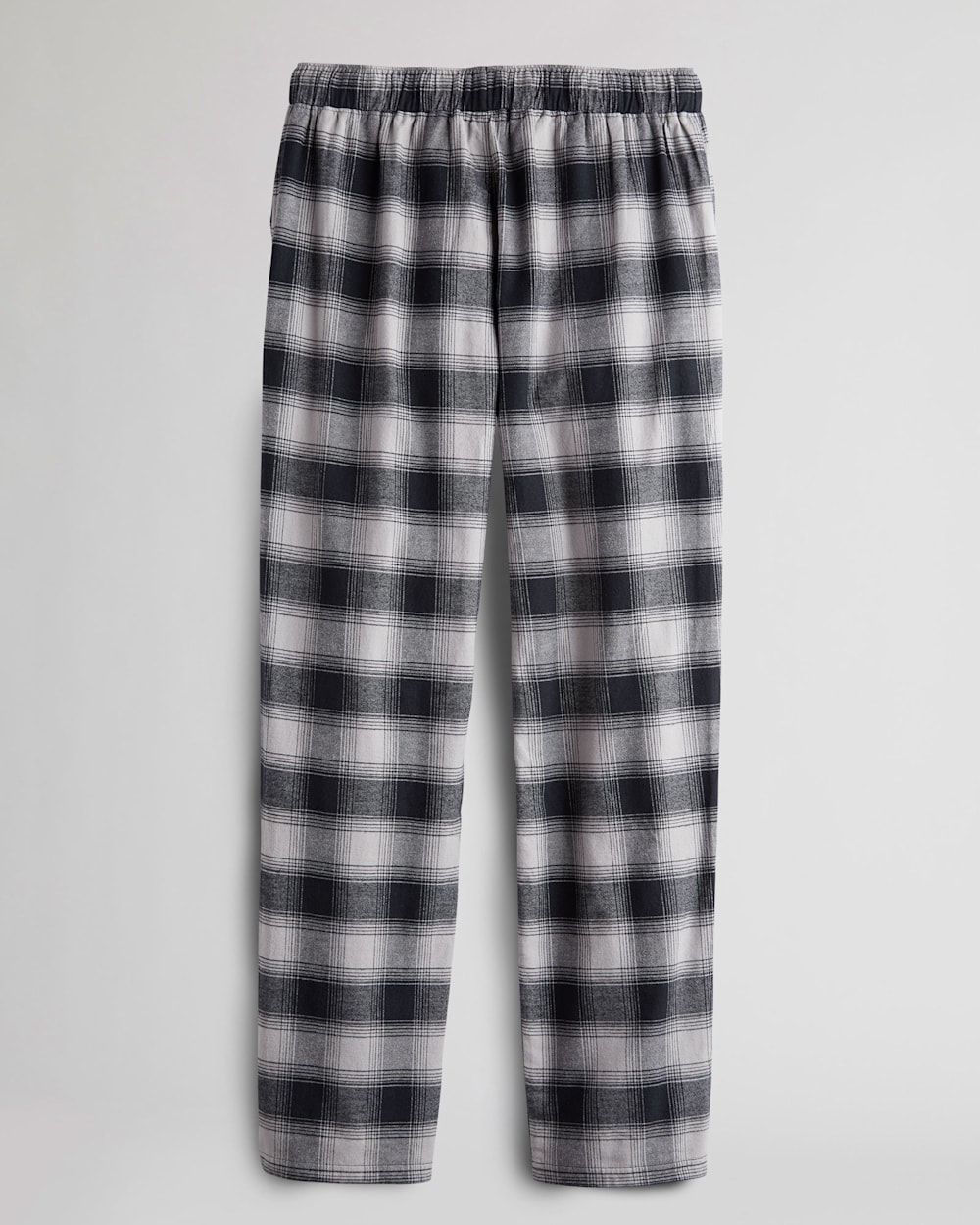 ALTERNATE VIEW OF MEN'S FLANNEL PAJAMA PANTS IN GREY/BLACK OMBRE image number 2