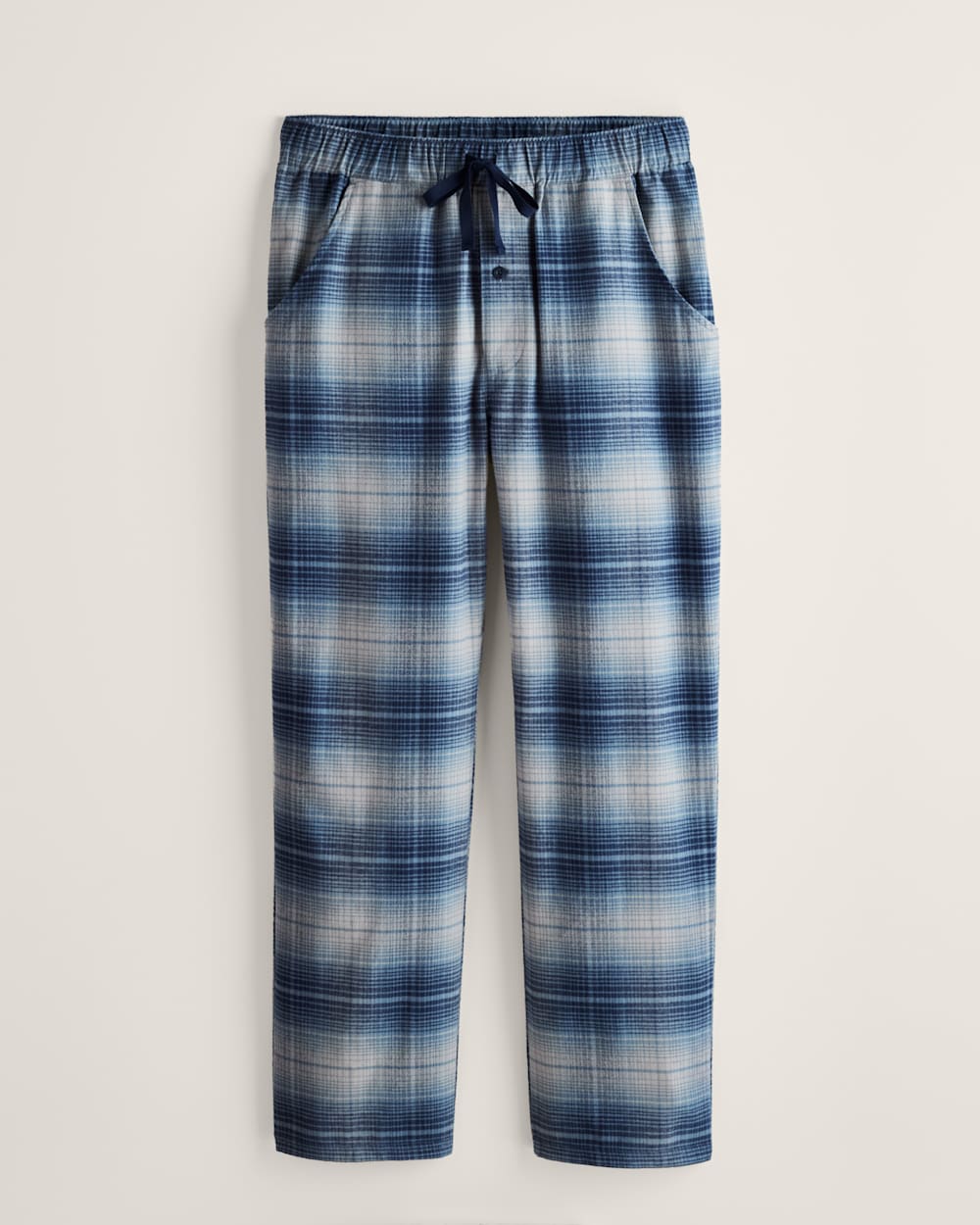 MEN'S PLAID FLANNEL PAJAMA PANTS IN BLUE/GREY image number 1