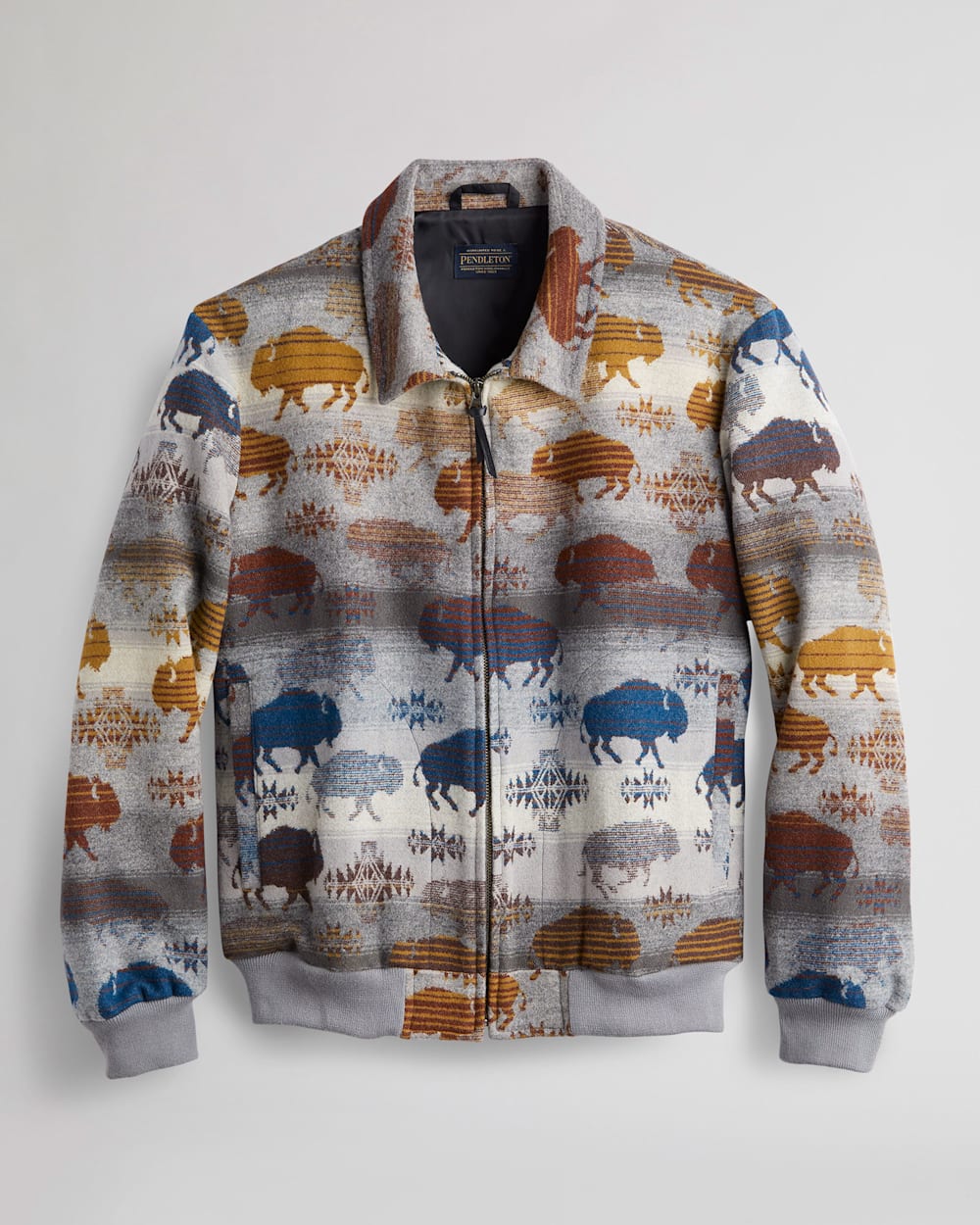 ALTERNATE VIEW OF MEN'S PRAIRIE RUSH HOUR WOOL ZIP COAT IN GREY image number 7