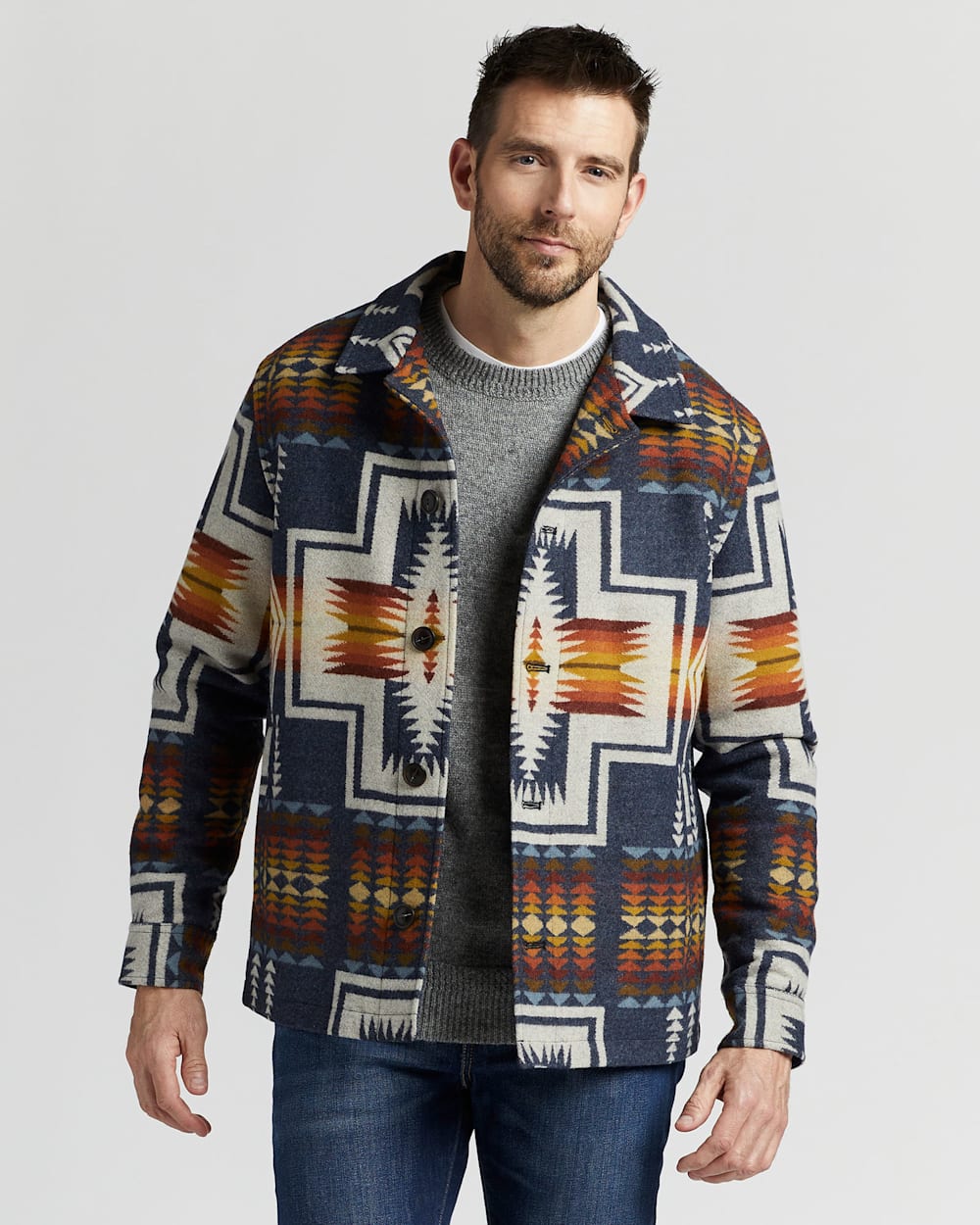 MEN'S HARDING BUTTON-FRONT WOOL COAT