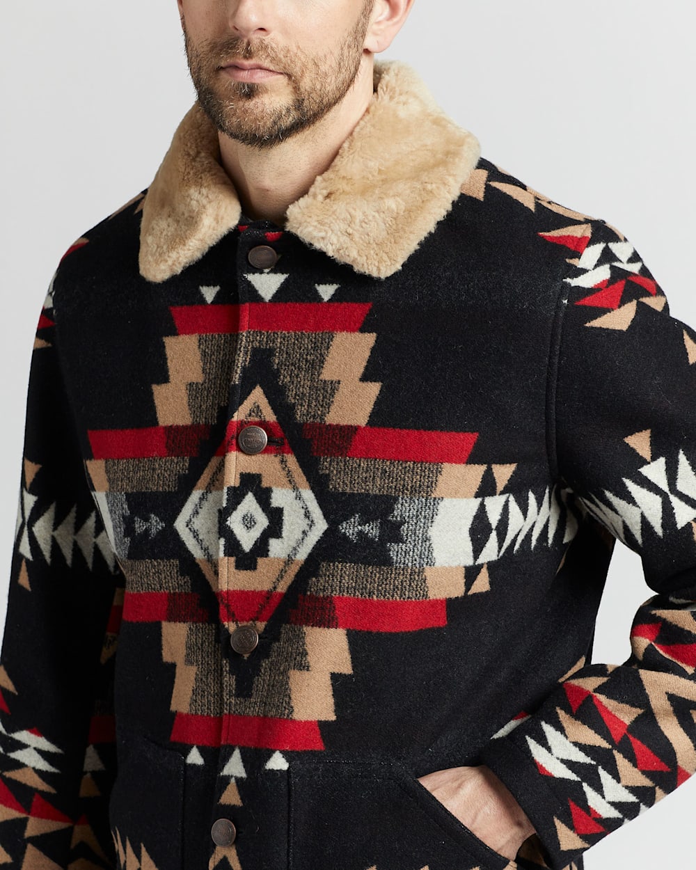 MEN S BROWNSVILLE SHEARLING COLLAR COAT