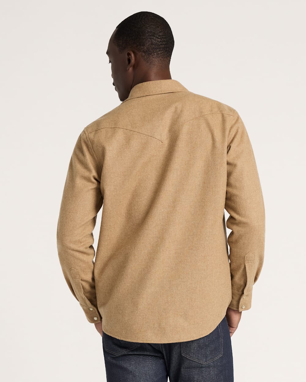 ALTERNATE VIEW OF MEN'S SNAP-FRONT WESTERN CANYON SHIRT IN TAN MIX image number 2