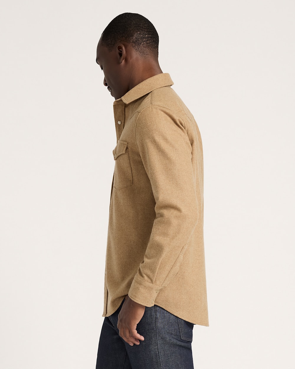 ALTERNATE VIEW OF MEN'S SNAP-FRONT WESTERN CANYON SHIRT IN TAN MIX image number 3