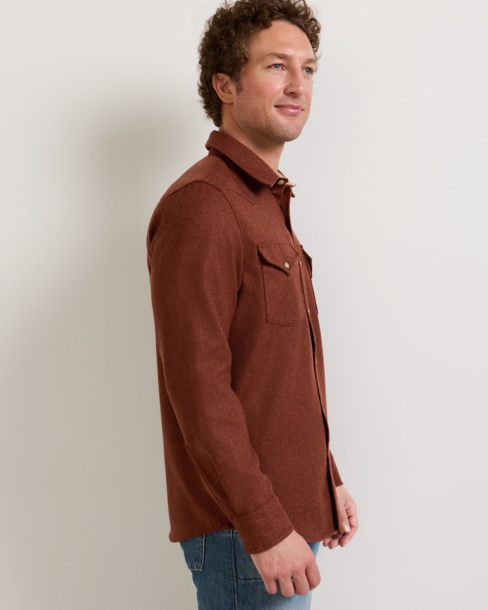 ALTERNATE VIEW OF MEN'S SNAP-FRONT WESTERN CANYON SHIRT IN RED MIX image number 4