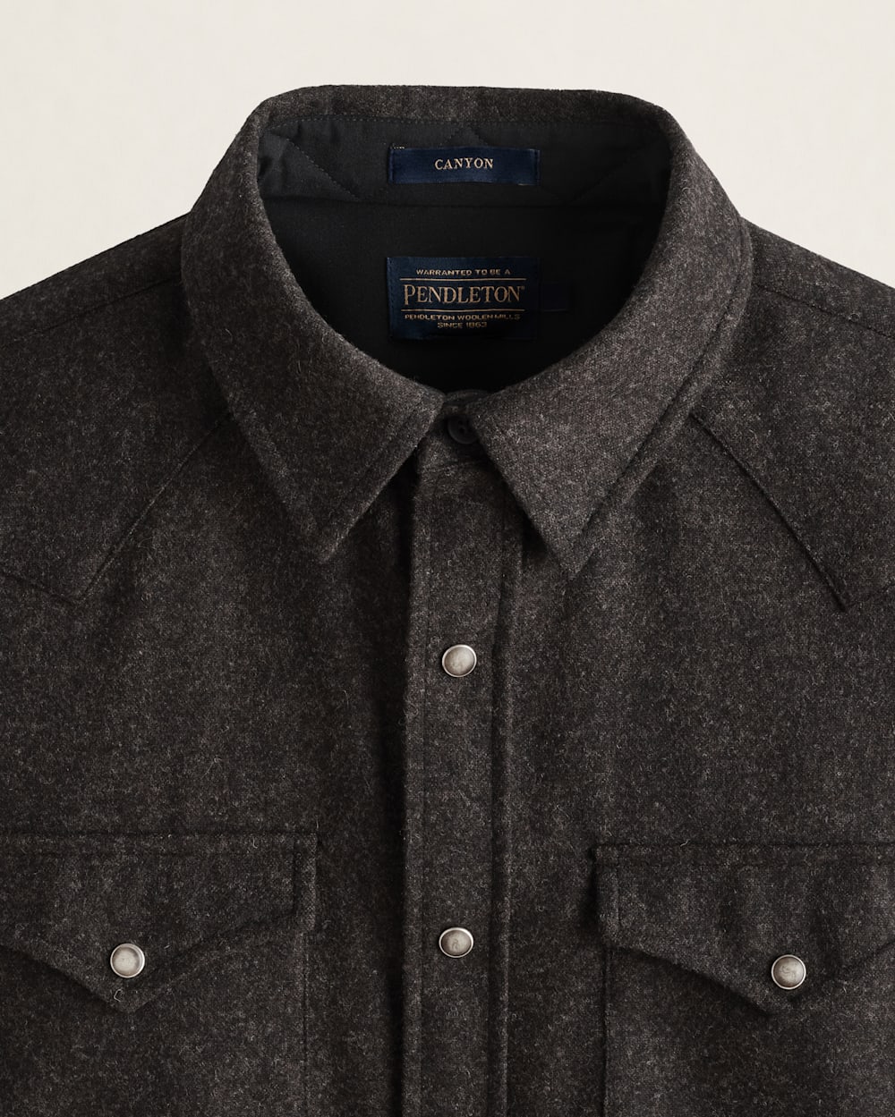 ALTERNATE VIEW OF MEN'S SNAP-FRONT WESTERN CANYON SHIRT IN BLACK/BROWN MIX image number 2