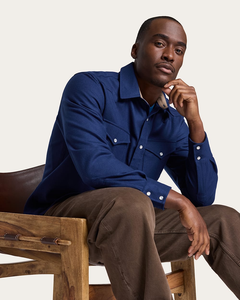 MEN'S SNAP-FRONT WESTERN CANYON SHIRT IN BLUE image number 1