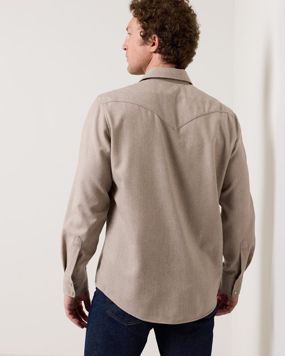 ALTERNATE VIEW OF MEN'S SNAP-FRONT WESTERN CANYON SHIRT IN NATURAL MIX image number 6