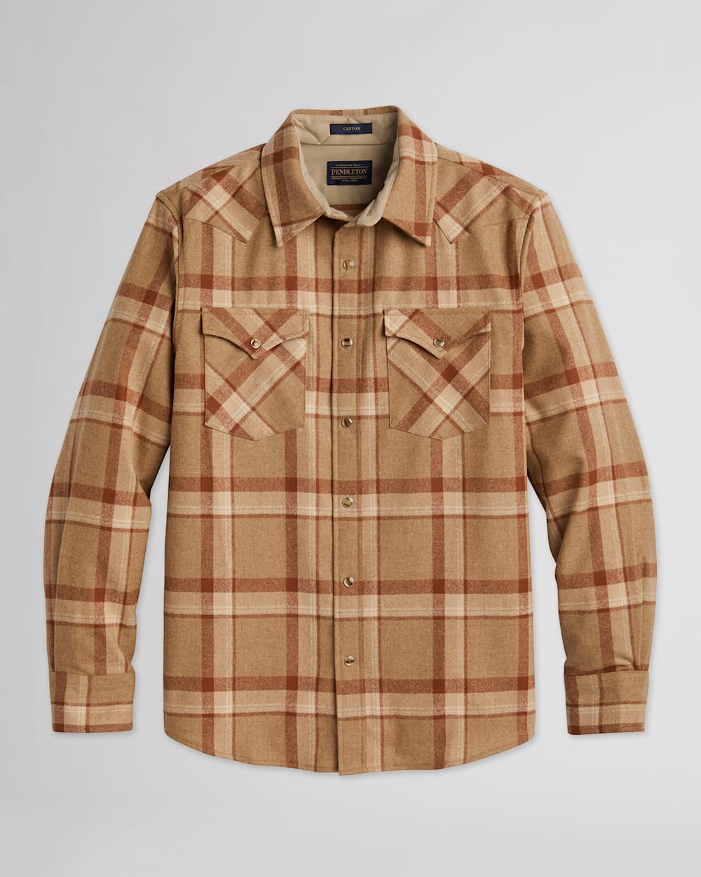 MEN'S PLAID SNAP-FRONT WESTERN CANYON SHIRT IN TAN MIX PLAID image number 1