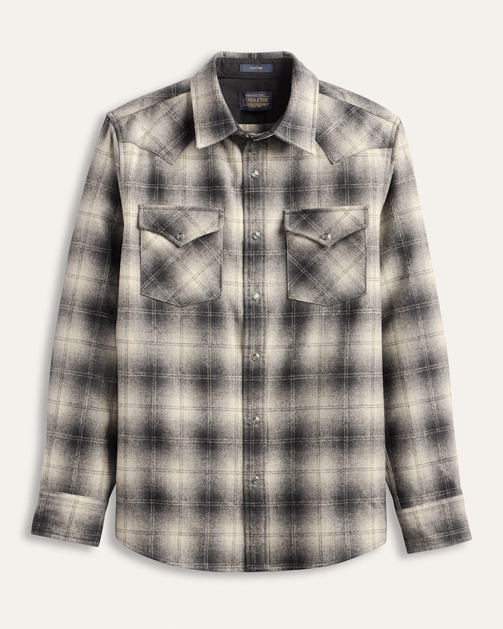 MEN'S PLAID SNAP-FRONT WESTERN CANYON SHIRT IN CHARCOAL OMBRE image number 1