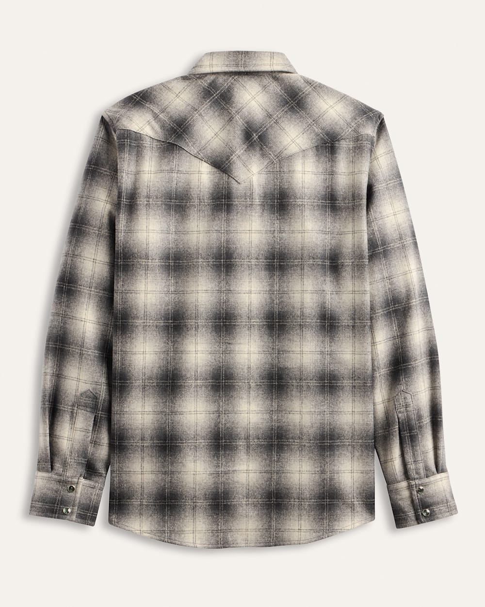 ALTERNATE VIEW OF MEN'S PLAID SNAP-FRONT WESTERN CANYON SHIRT IN CHARCOAL OMBRE image number 2