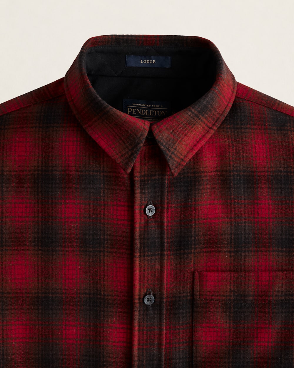 ALTERNATE VIEW OF MEN'S PLAID LODGE SHIRT IN RED OMBRE image number 2