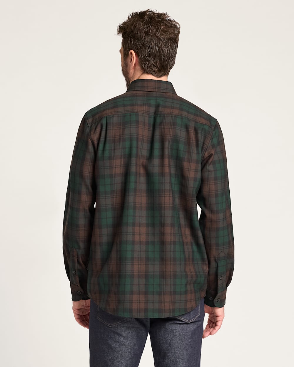 ALTERNATE VIEW OF MEN'S SIR PENDLETON MERINO SHIRT IN BROWN WATCH TARTAN image number 2