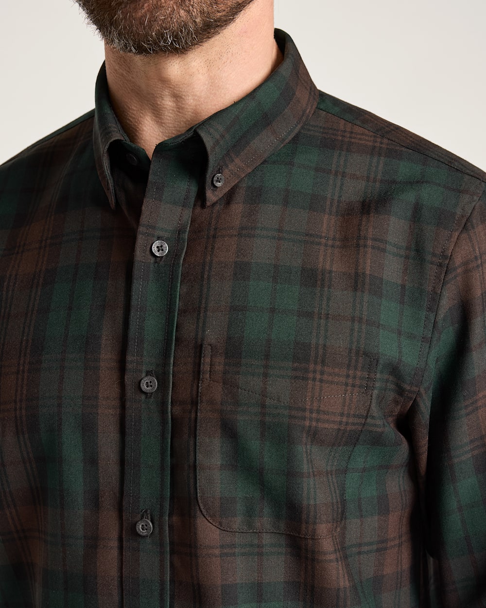 ALTERNATE VIEW OF MEN'S SIR PENDLETON MERINO SHIRT IN BROWN WATCH TARTAN image number 4