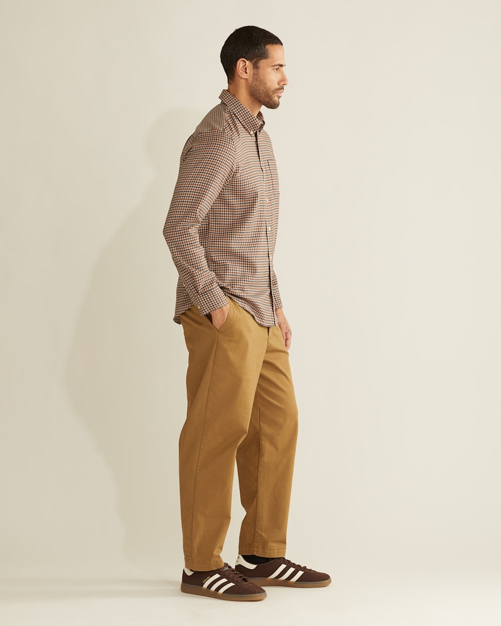 ALTERNATE VIEW OF SIR PENDLETON MERINO SHIRT IN COPPER/BLUE GUN CLUB CHECK image number 2