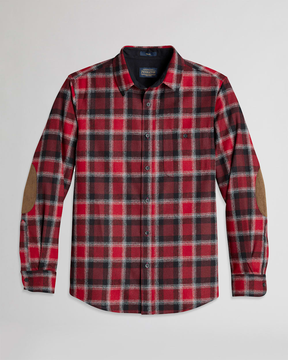 MEN'S PLAID TRAIL SHIRT IN RED/BLACK/GREY PLAID image number 1