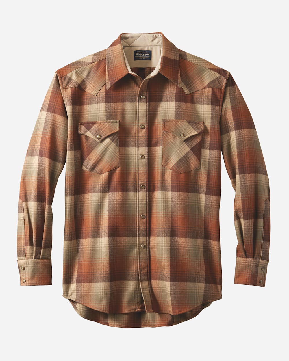 MEN'S SNAP-FRONT WESTERN CANYON SHIRT IN PUMPKIN/BROWN OMBRE image number 1