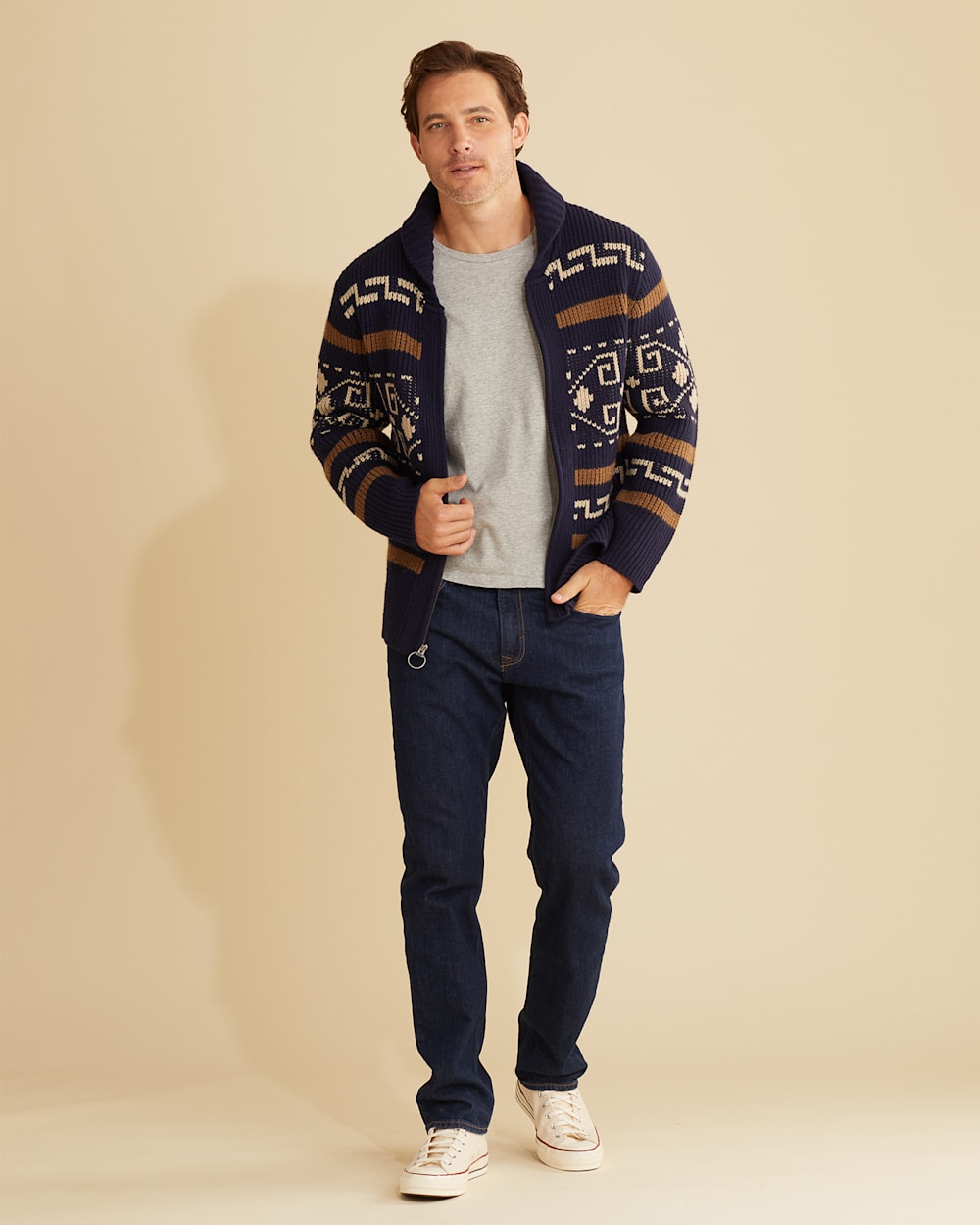 Pendleton men's westerley full zip sweater clearance