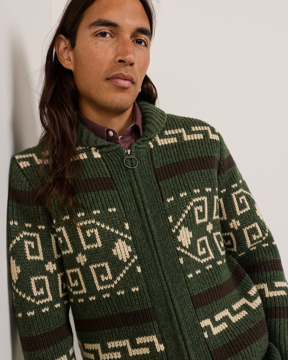 ALTERNATE VIEW OF THE ORIGINAL WESTERLEY MEN�S SWEATER IN DARK GREEN image number 6