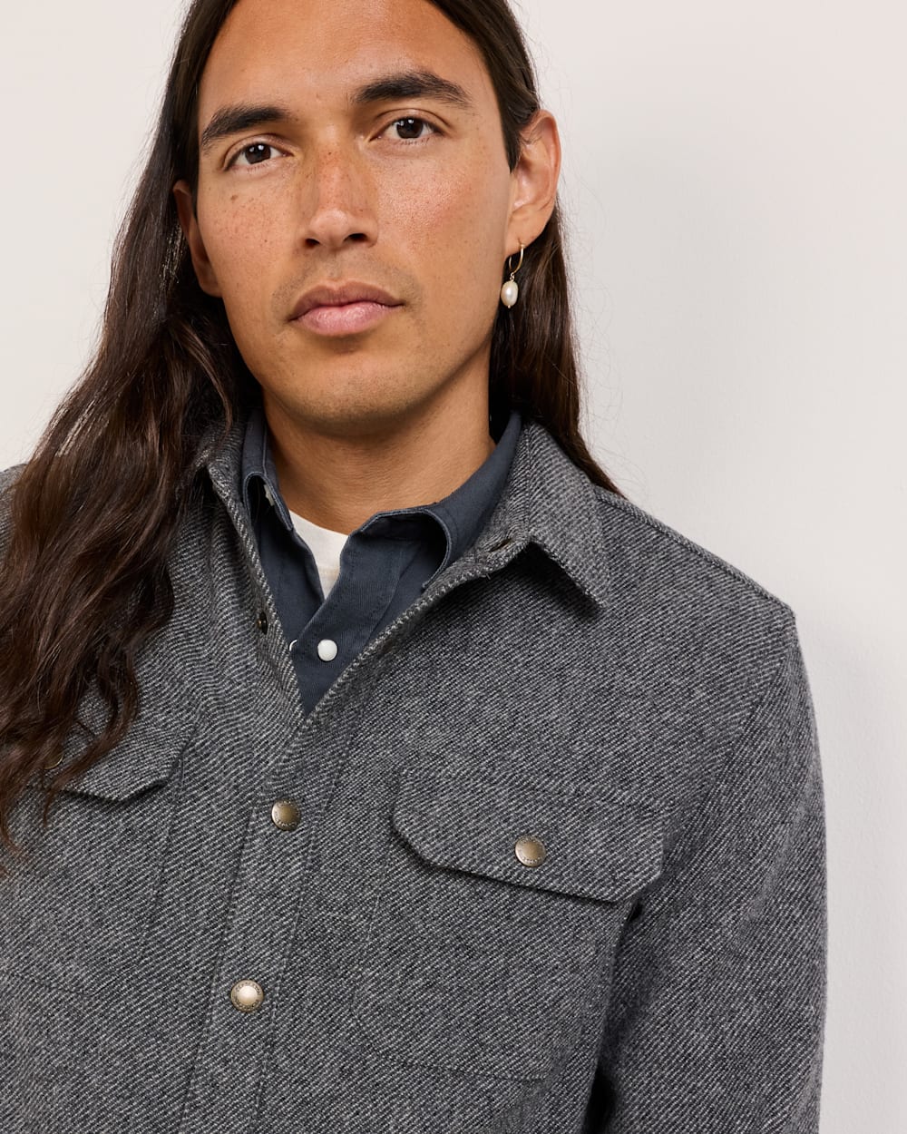 ALTERNATE VIEW OF MEN'S FOREST TWILL SHIRT JACKET IN CHARCOAL image number 5