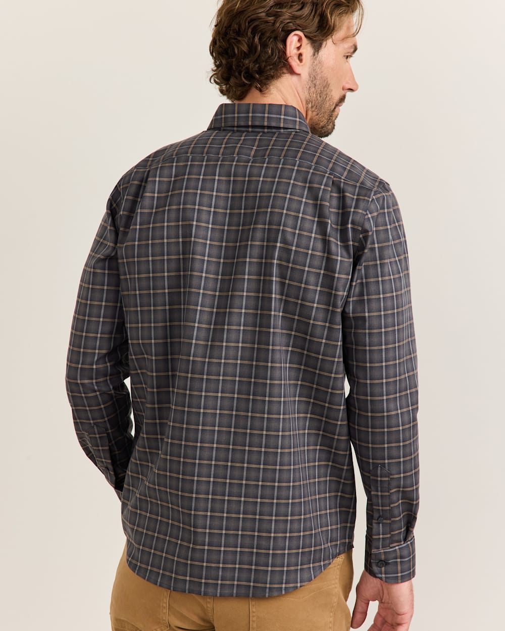 ALTERNATE VIEW OF MEN'S FREMONT COTTON SHIRT IN NAVY CHECK image number 4