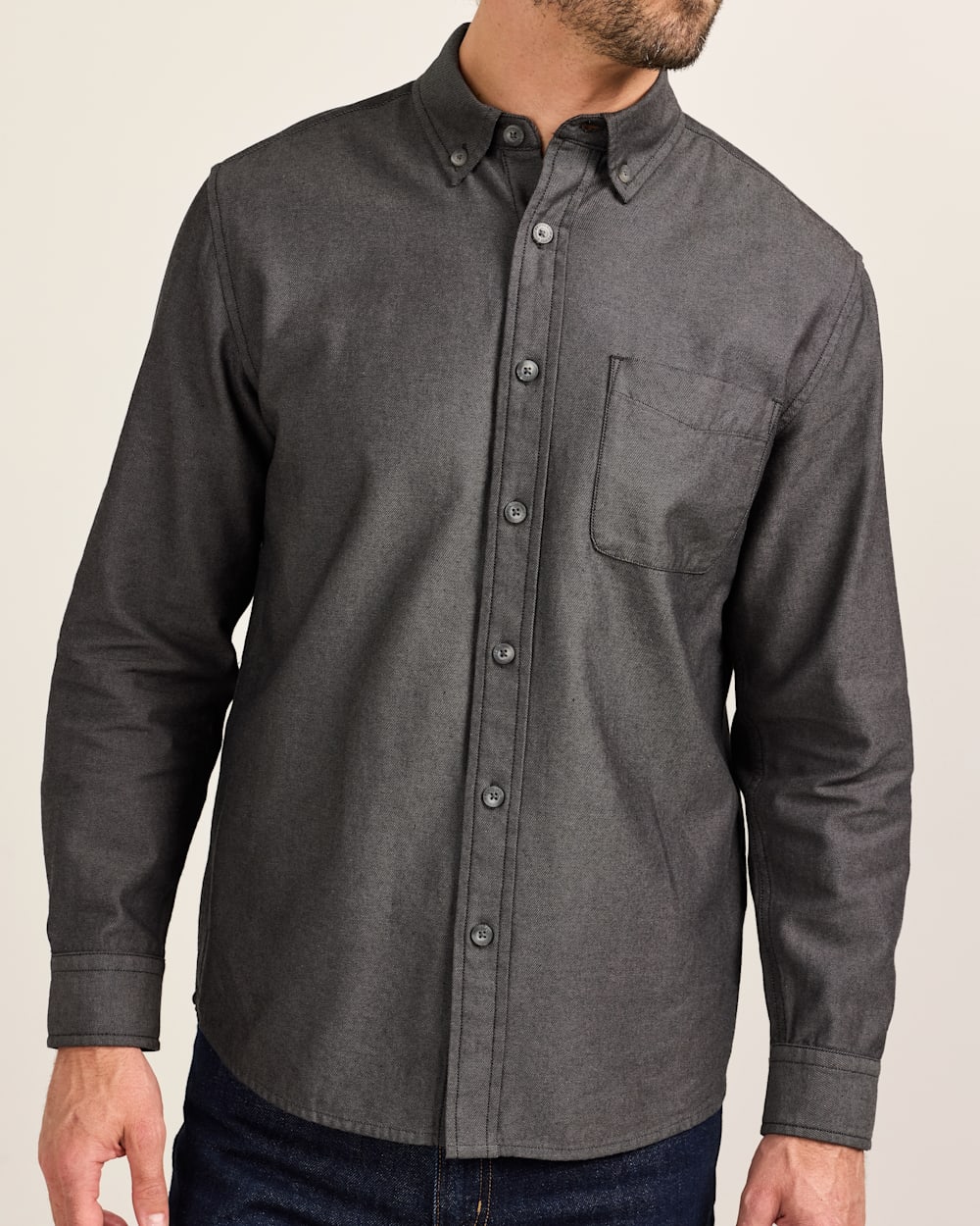 ALTERNATE VIEW OF MEN'S RILEY TWILL SHIRT IN CHARCOAL image number 4