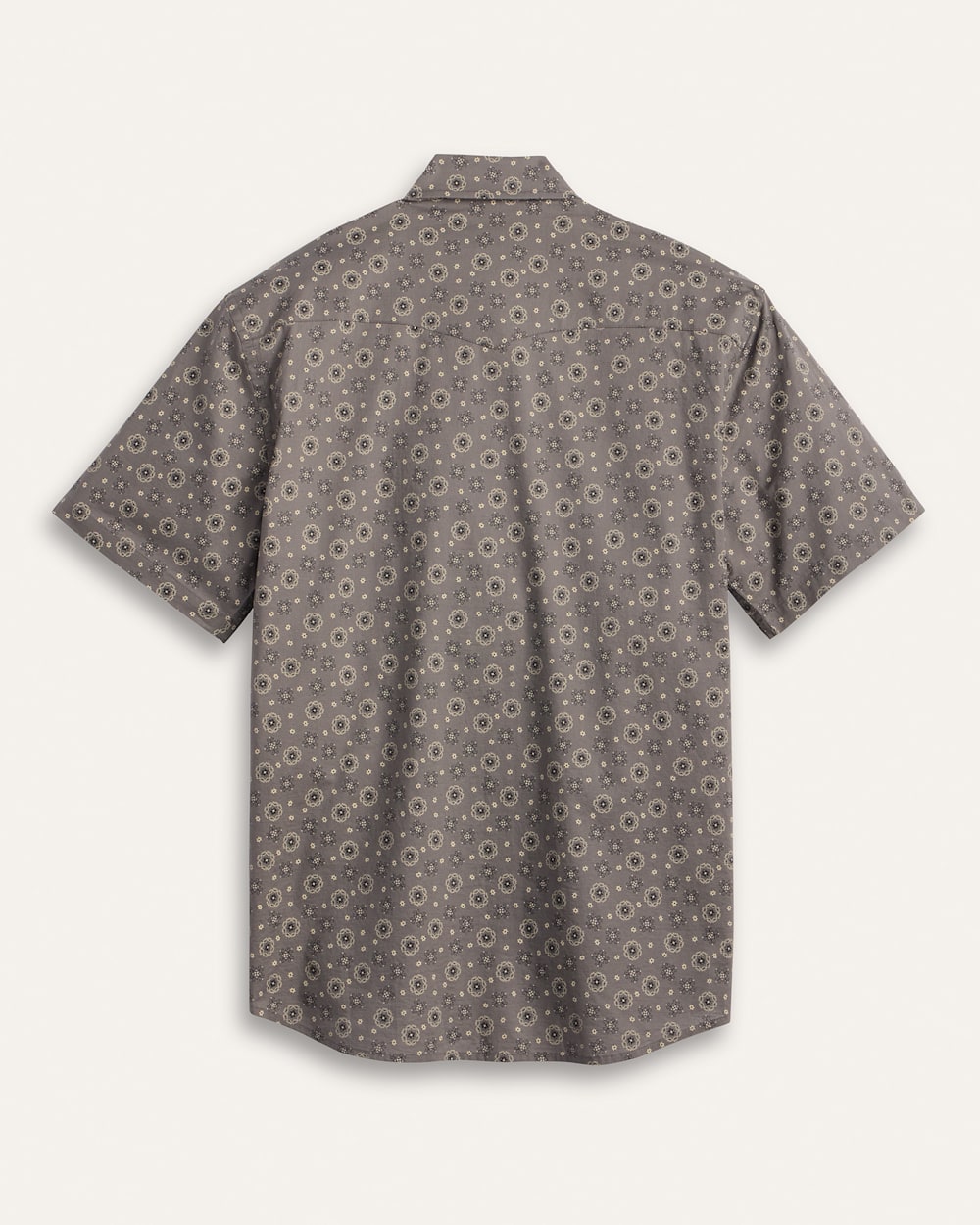 ALTERNATE VIEW OF MEN'S SHORT-SLEEVE LARAMIE SNAP-FRONT SHIRT IN GREY WESTERN DITSY image number 2