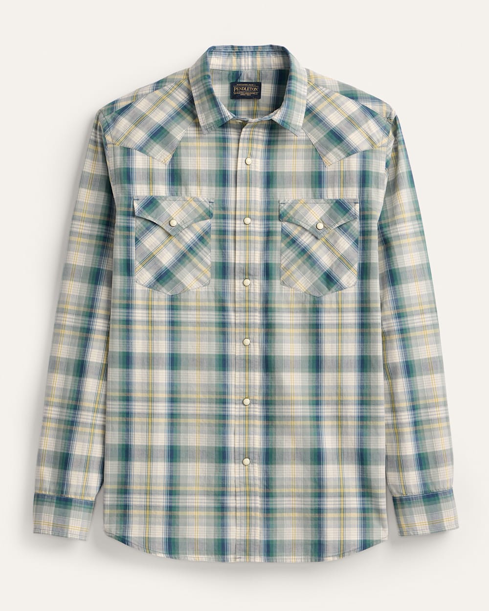 MEN'S PLAID CANYON COTTON SHIRT IN BLUE PLAID image number 1