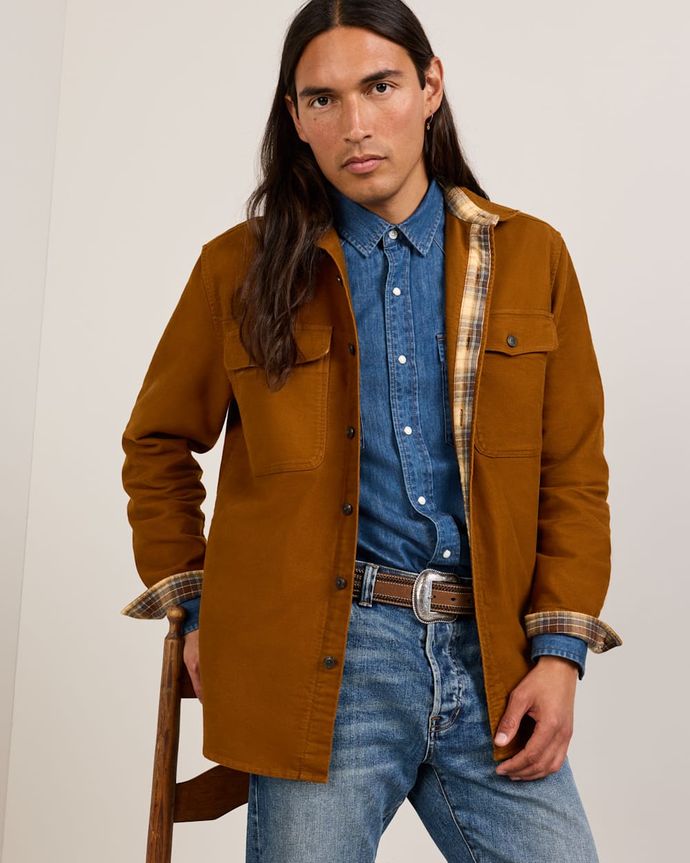 MEN'S BELMONT MOLESKIN SHIRT IN WHISKY image number 1