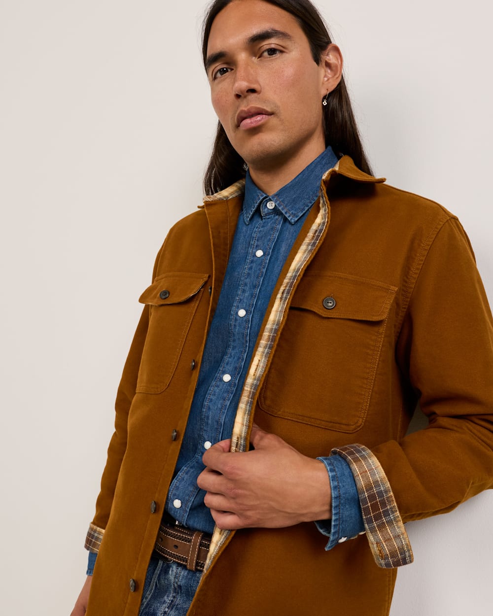 ALTERNATE VIEW OF MEN'S BELMONT MOLESKIN SHIRT IN WHISKY image number 3