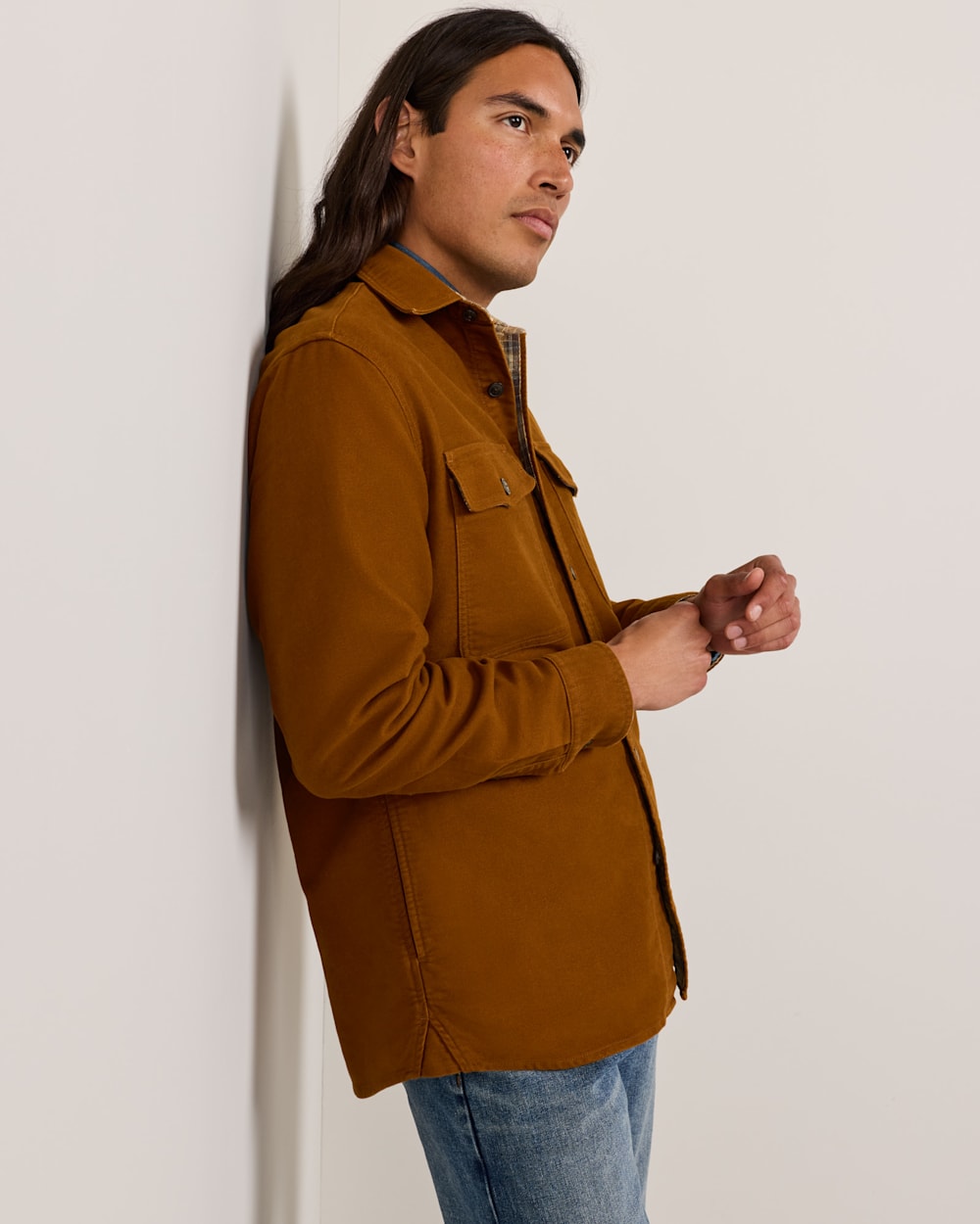 ALTERNATE VIEW OF MEN'S BELMONT MOLESKIN SHIRT IN WHISKY image number 4