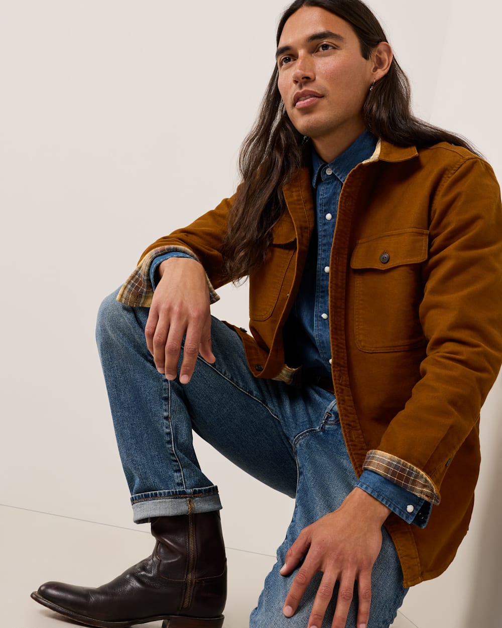 ALTERNATE VIEW OF MEN'S BELMONT MOLESKIN SHIRT IN WHISKY image number 6