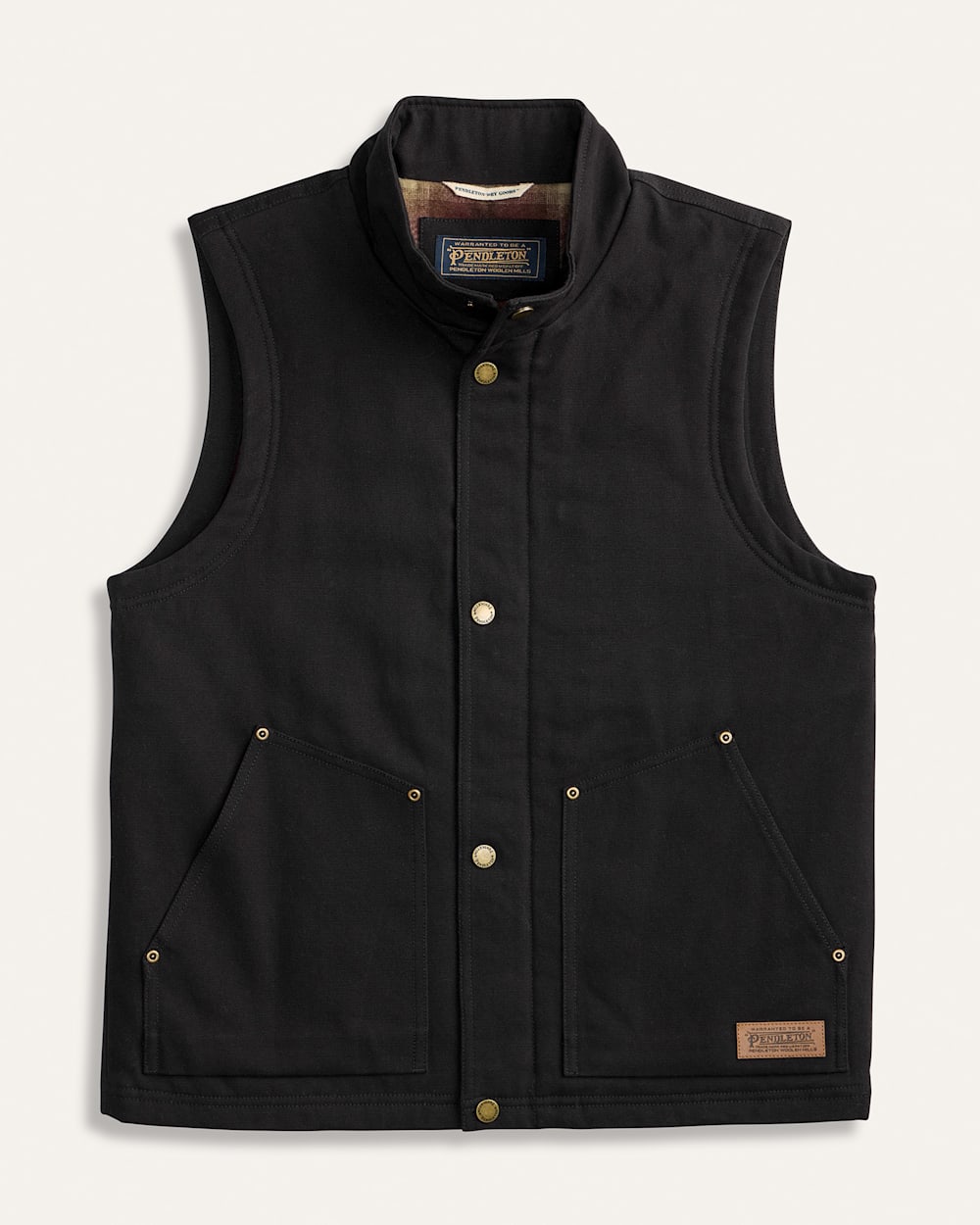 MEN'S PINE GROVE CANVAS VEST IN BLACK image number 1