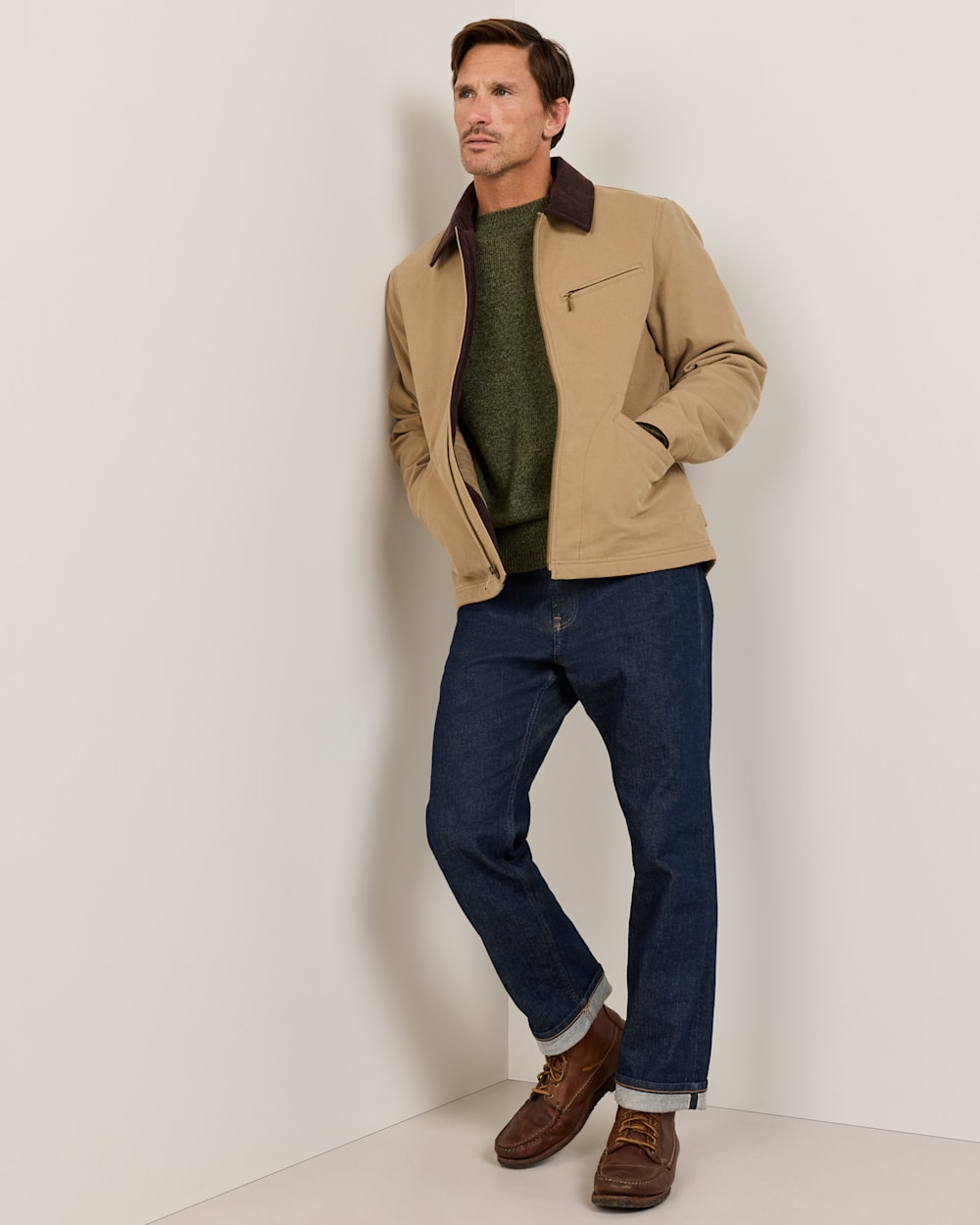 ALTERNATE VIEW OF MEN'S TAHOMA CANVAS TRUCKER JACKET IN OLD OAK image number 6